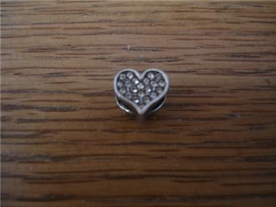 KAY JEWELERS CHARMED MEMORIES CLEAR SWAROVSKI BIRTH STONE SPACER STERLING SILVER
