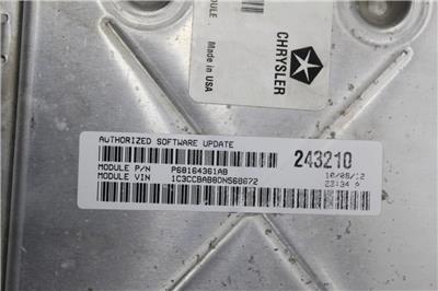 2013 Chrysler 200 Dodge Avenger Computer Brain Engine