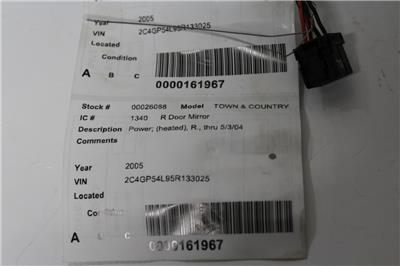 2001 2007 Chrysler Town And Country Right Passenger Power