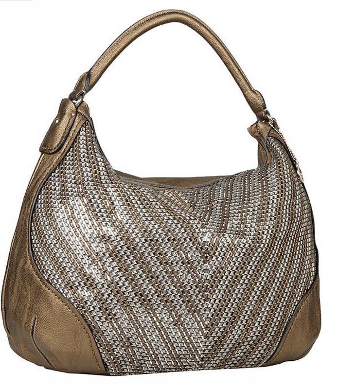 BIG BUDDHA Amy Bronze Woven Sequin Large Hobo Bag Handbag $95 | eBay