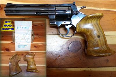428 SCOTT Zebrawood LEFT Target Grip for COLT Officer Match Python