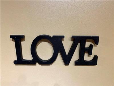 Love Letters Wall Or Table Shelf Sitter 12 X 4 1 4 Black Home