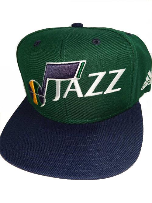 NEW Utah Jazz Adidas Mens Size OSFA Green/Navy Snapback Flatbrim Adidas Cap Hat - Picture 14 of 14