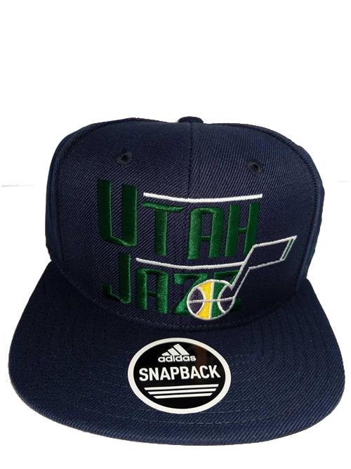 NEW Utah Jazz Adidas Mens Size OSFA Green/Navy Snapback Flatbrim Adidas Cap Hat - Picture 13 of 14