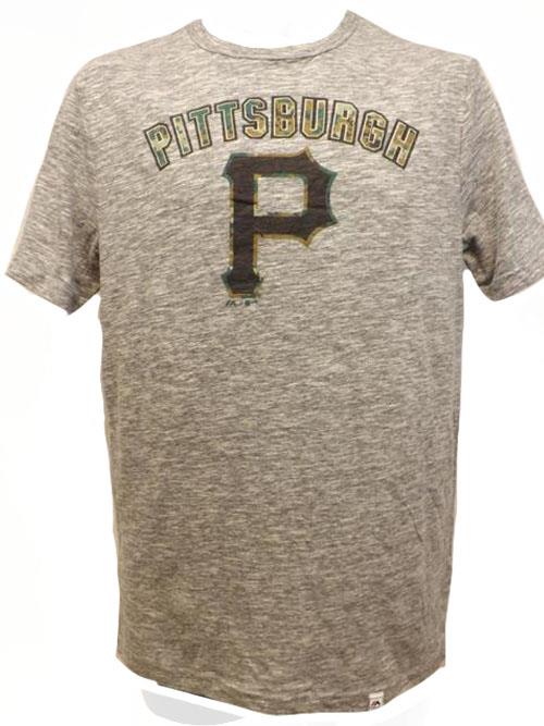 New Pittsburgh Pirates Mens Sizes S-M-L-XL Licensed Gray Majestic Shirt - Picture 15 of 16