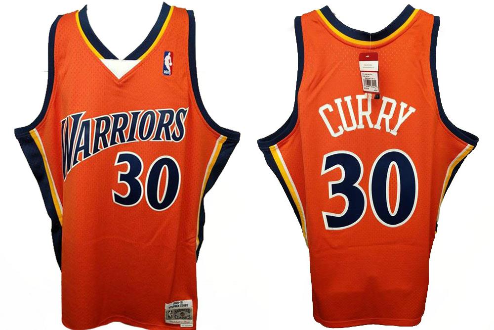 Stephen+Curry+Golden+State+Warriors+Mitchell+%26+Ness+Throwback+Jersey+S  for sale online