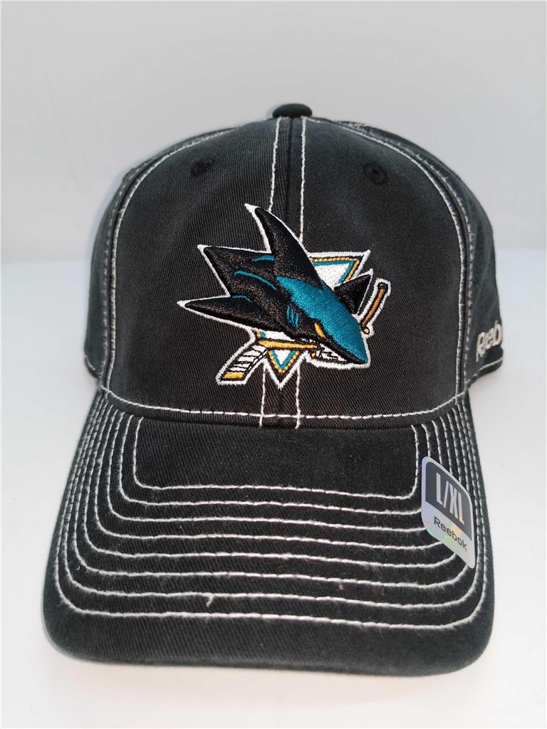 New San Jose Sharks Adult Mens Size L/XL Black Reebok Hat | eBay