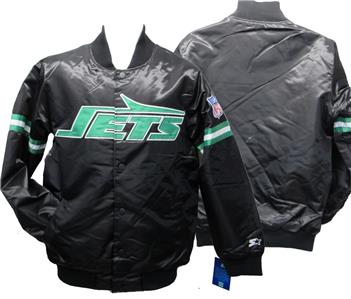 New York NY Jets Mens Size 4XL 4XLarge Black Starter Jacket | eBay