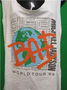 New Michael Jackson Bad '88 World Tour Womens Size XS-S-M-L White