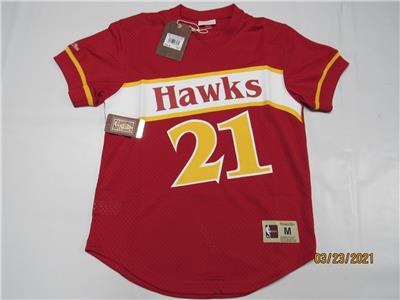 New Dominique Wilkins #21 Hawks Mens M-L-XL-2XL-3XL Mitchell