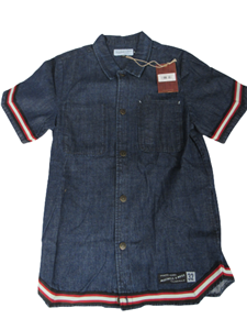 New Mitchell & Ness Mens Size XS-S-M-L-XL-2XL Blue Denim Shirt