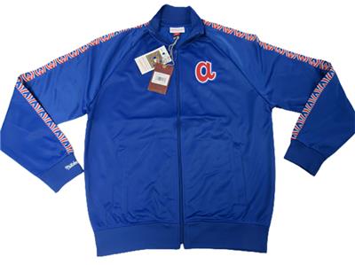 New Atlanta Braves Mens Sizes L-XL Mitchell & Ness Blue Track