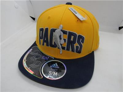 NBA Pacers grey yellow Logo hat S/M Climalite Adidas unisex basketball cap NWOT Indiana Pacers Adidas Climalite Yellow Practice Fitmax 7.0  main image 4