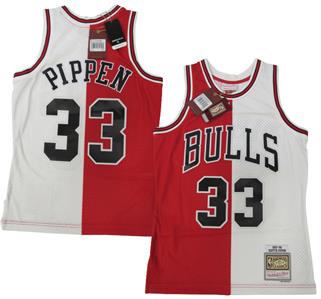 1997-98 Scottie Pippen #33 Bulls Mens Mitchell & Ness Split