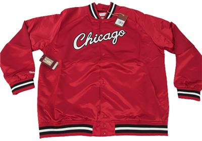 New Chicago Bulls Mens Size 3XL Mitchell & Ness Red Light Satin