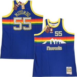 希少　adidas NBA NUGGETS ムトンボ　55　vintage Vintage Champion Dikembe Mutombo Denver Nuggets #55 Navy Blue