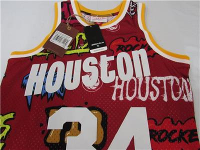 93-94 Hakeem Olajuwon #34 Rockets Mens Mitchell & Ness Swingman