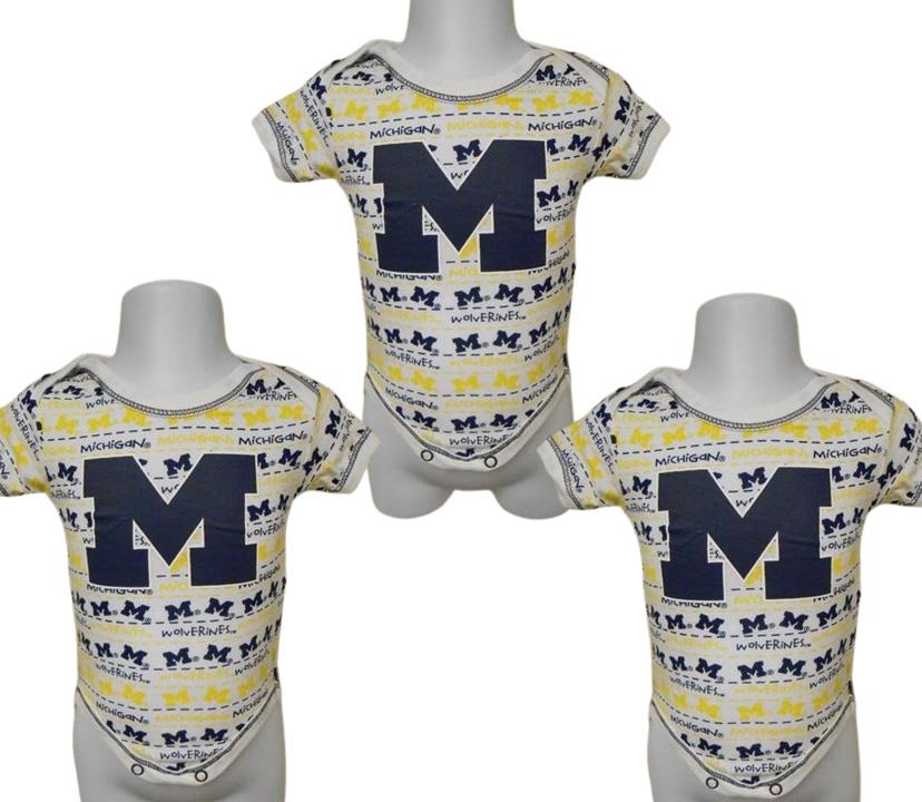 NEW Michigan Wolverines Baby Creeper INFANT sizes 12-18-24 Months 1-2-3-Pack - Picture 10 of 19