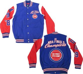 New Detroit Pistons Mens 89 90 04 NBA Finals Champions G-III Heavy