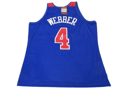 1996-1997 Chris Webber #4 Bullets Mens Mitchell & Ness Swingman