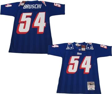 1996 Tedy Bruschi #54 New England Patriots Mens Mitchell & Ness