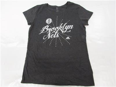 New Brooklyn Nets Womens Size XL Gray Adidas Scoop-Neck