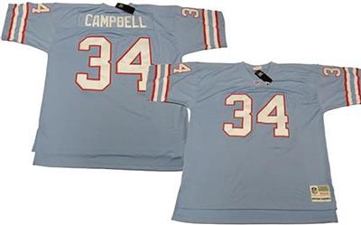 New 1980 Earl Campbell #34 Houston Oilers Mens Big & Tall Mitchell