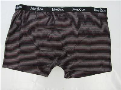 New Jake & Co Mens Sizes 5XL-6XL Underwear Boxer Briefs Black/Gray