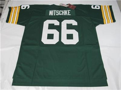 New 1966 Green Bay Packers #66 Ray Nitschke Sizes Mitchell Ness