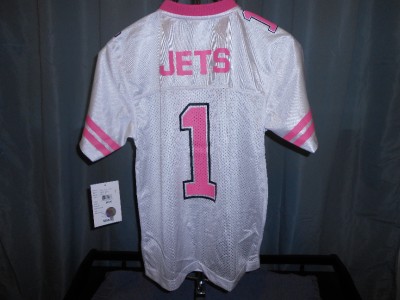 NEW- New York Jets #1 Youth Girls sizes L-XL Cute White