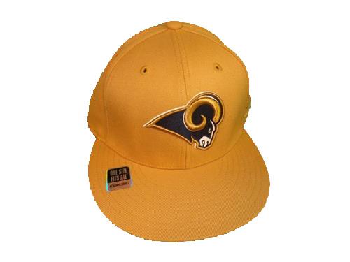 New Los Angeles Rams Mens OSFA Reebok White Tan Blue Flatbrim Flex Fit Hat $25 - Picture 14 of 15
