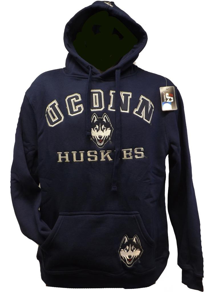 New UCONN Huskies Mens Size L Large Navy Nice Quality Licensed Hoodie - Picture 9 of 9