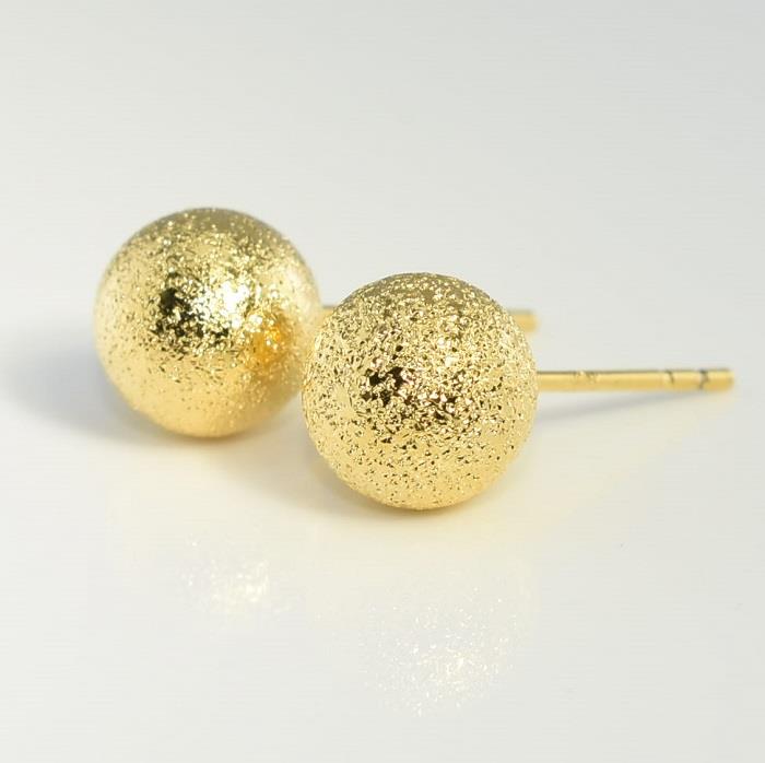 SALE 9ct 9K Gold Filled Men 3, 7mm Stud Ball Earrings Xmas Party Gift E/623g