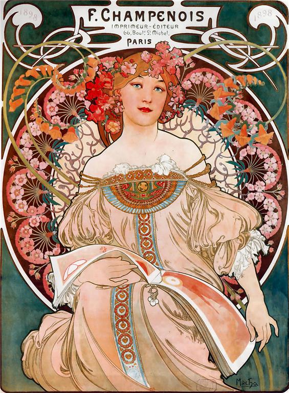 Alphonse Alfons Mucha Sarah Bernhardt Dame Dame Aux Camelias Poster Free Print Ebay