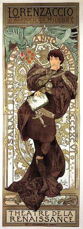 Rare Alfons Alphonse Mucha Art Nouveau Prints Vintage Reproduction ...