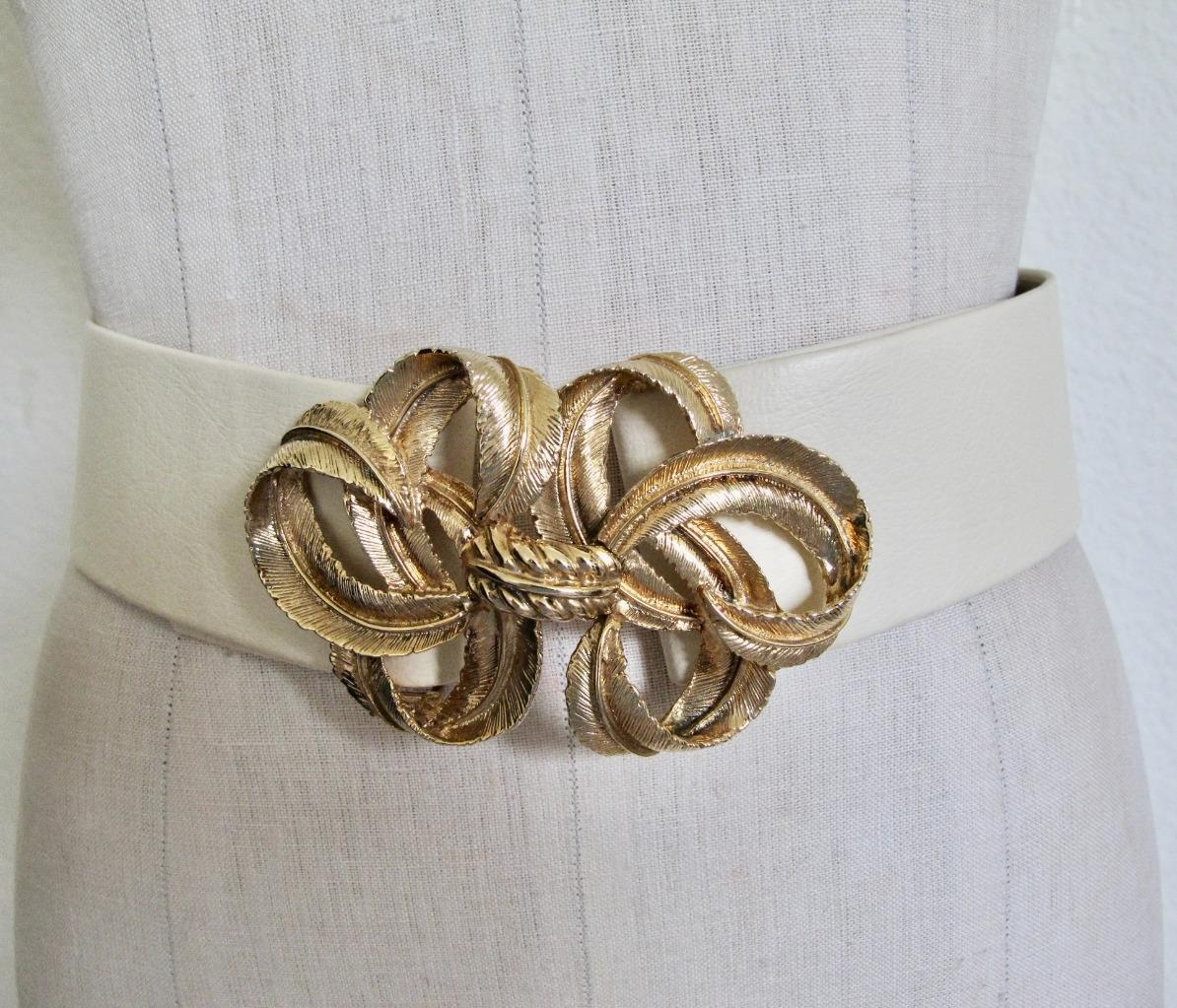 Mimi Di N 70’s Gold Tone belt buckles 1988 Mimi Di N Gold Tone Shell Belt Buckle Old Stock | eBay main image 4