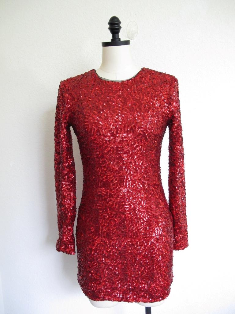 kimchi blue sequin dress Urban Outfitters Kimchi Blue Red Sequin Back Cutout Mini Dress S BodyCon  Sexy