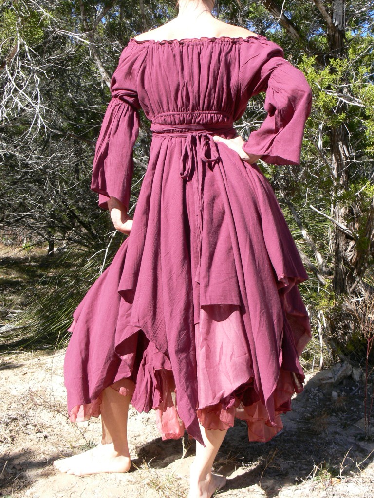 S/M/L Gypsy Dress Layered With Sleeves Pirate Wench Renaissance Costume ...