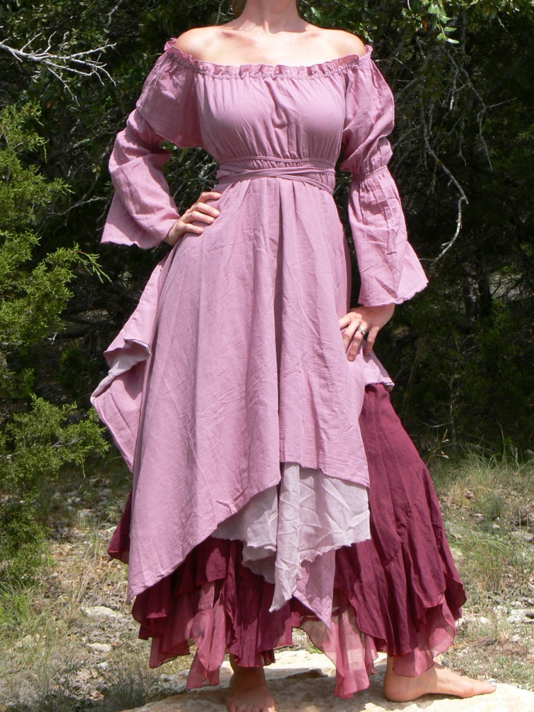 Long Length S/M Layered Gypsy Skirt Renaissance Pirate Fairy Peasant ...