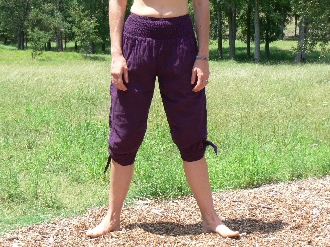 Womens Gypsy Pirate Pants Buccaneer Costume Renaissance Peasant Purple ...