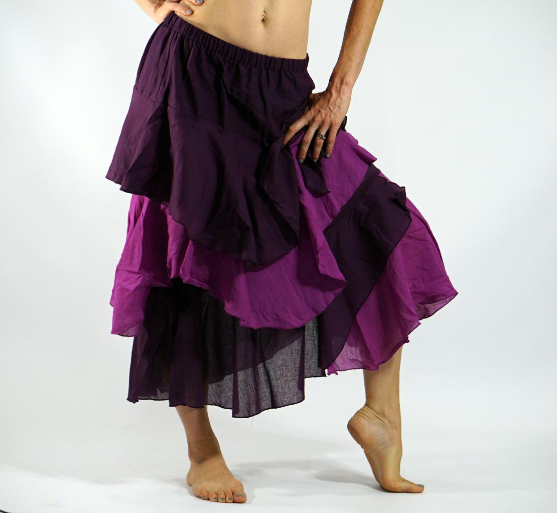 - MULTI LAYERED SKIRT - Zootzu Pirate Gypsy Belly Dancer Renaissance ...