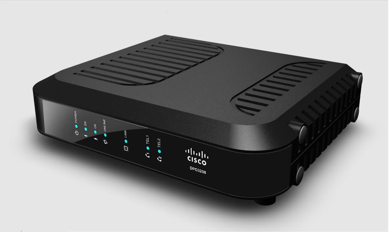 Cisco DPC3208 Cable Modem w/ Digital Voice Adapter Docsis 