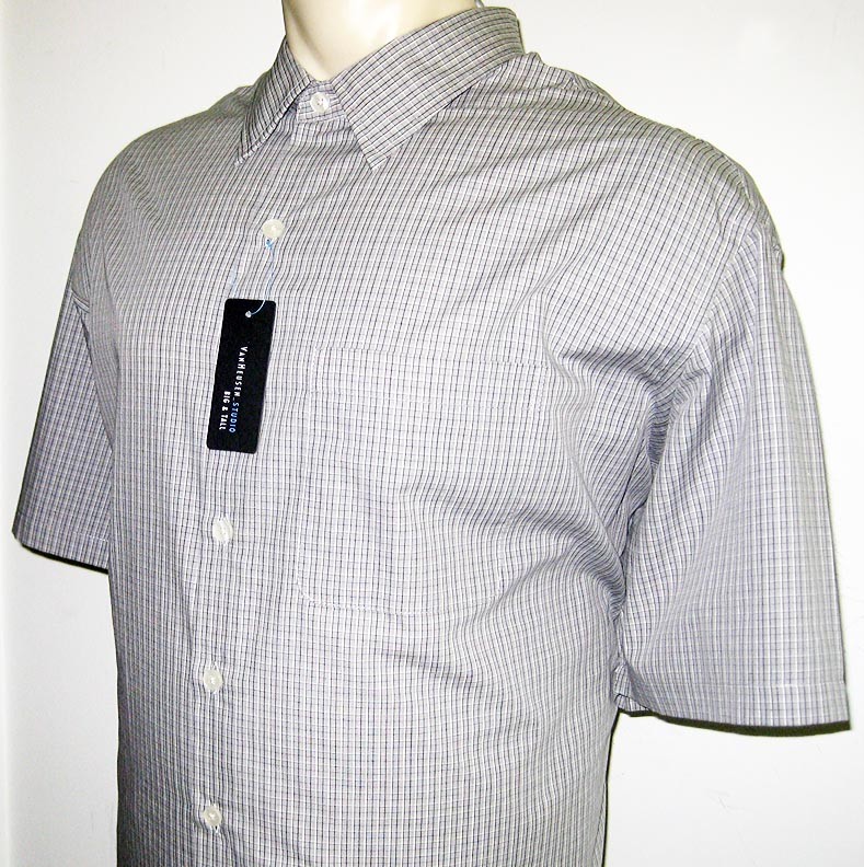 New Van Heusen Mens Shirt Gray Grey 2XLT 3X 3XL 3XLT 4X | eBay