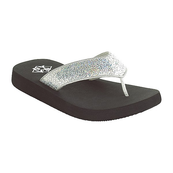 BYYB Ladies Silver, Black or Blue Sequin Thong Sandal | eBay