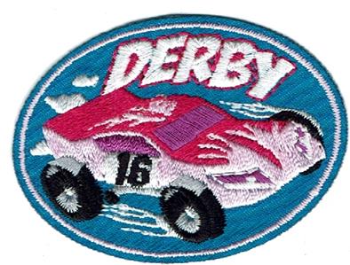 Boy Cub Derby PINEWOOD RACER 2020 Car track Fun Patch Crests Badges SCOUT GUIDE