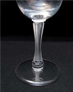 signed pair of lalique french crystal barsac frosted stem wine