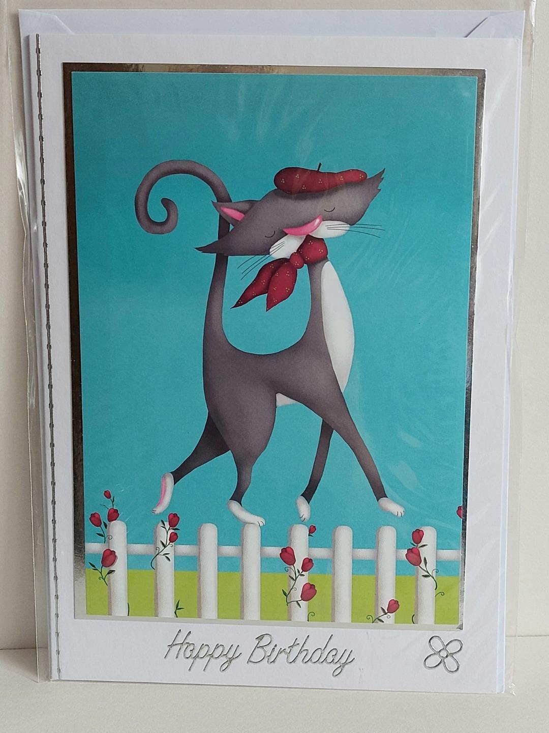 Handcrafted Birthday Card - Cool Cats , for Cats Protection Charity, 3 types - Picture 6 of 6