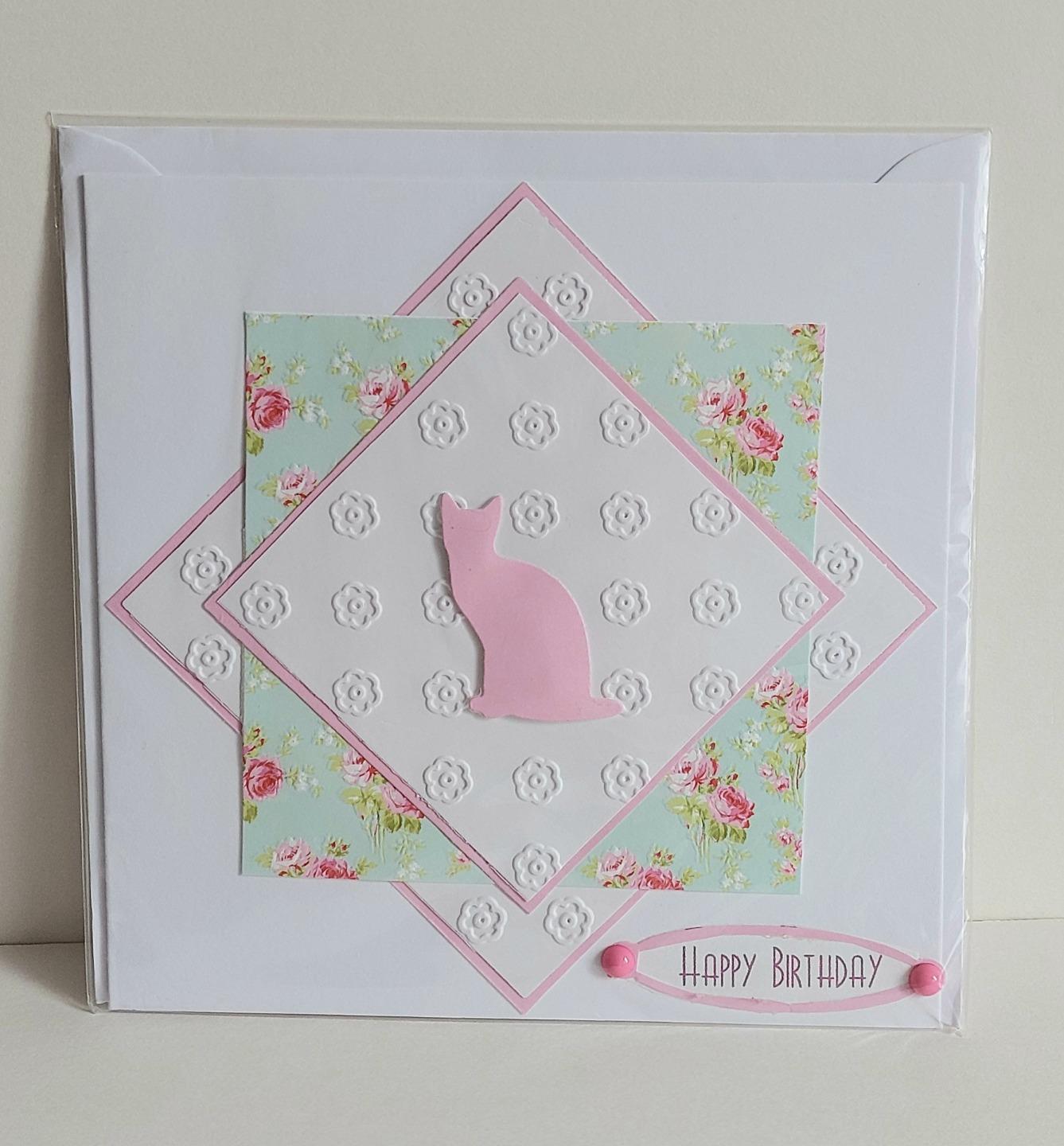 Handcrafted Birthday Card - Silhoutte Cats, for Cats Protection Charity, 4 types - Picture 9 of 9