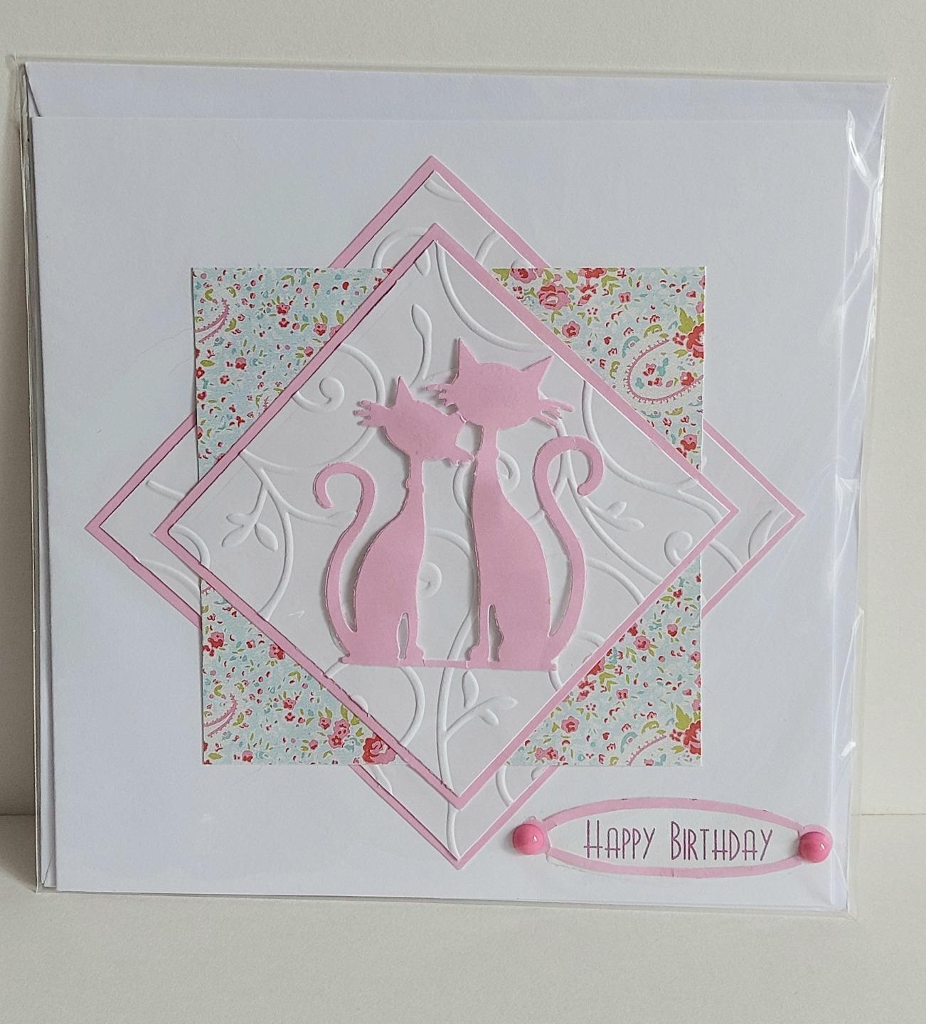 Handcrafted Birthday Card - Silhoutte Cats, for Cats Protection Charity, 4 types - Picture 8 of 9