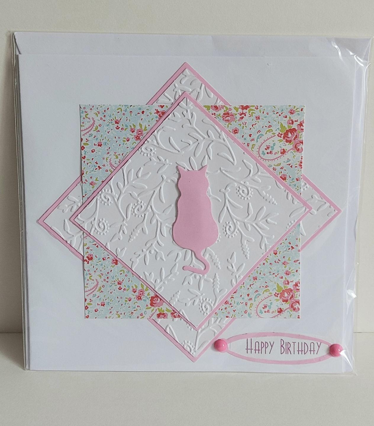 Handcrafted Birthday Card - Silhoutte Cats, for Cats Protection Charity, 4 types - Picture 7 of 9